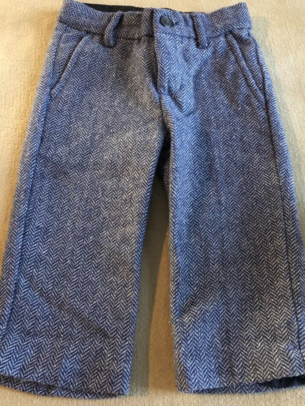Janie and Jack Boys Grey Lining Wool Pants Size 4